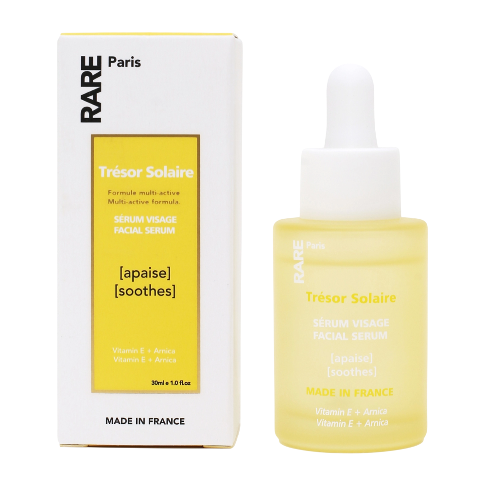 RARE PARIS Tresor Solaire Soothing Face Serum 30ml - Заспокійлива сироватка з вітаміном Е та екстрактом арніки - фото №4 RARE PARIS Tresor Solaire Soothing Face Serum 30ml - Заспокійлива сироватка з вітаміном Е та екстрактом арніки - фото №4